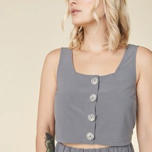 🆕 Shop Wayre Button Front Tank poppy seed s